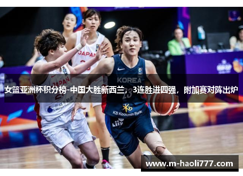 女篮亚洲杯积分榜-中国大胜新西兰，3连胜进四强，附加赛对阵出炉